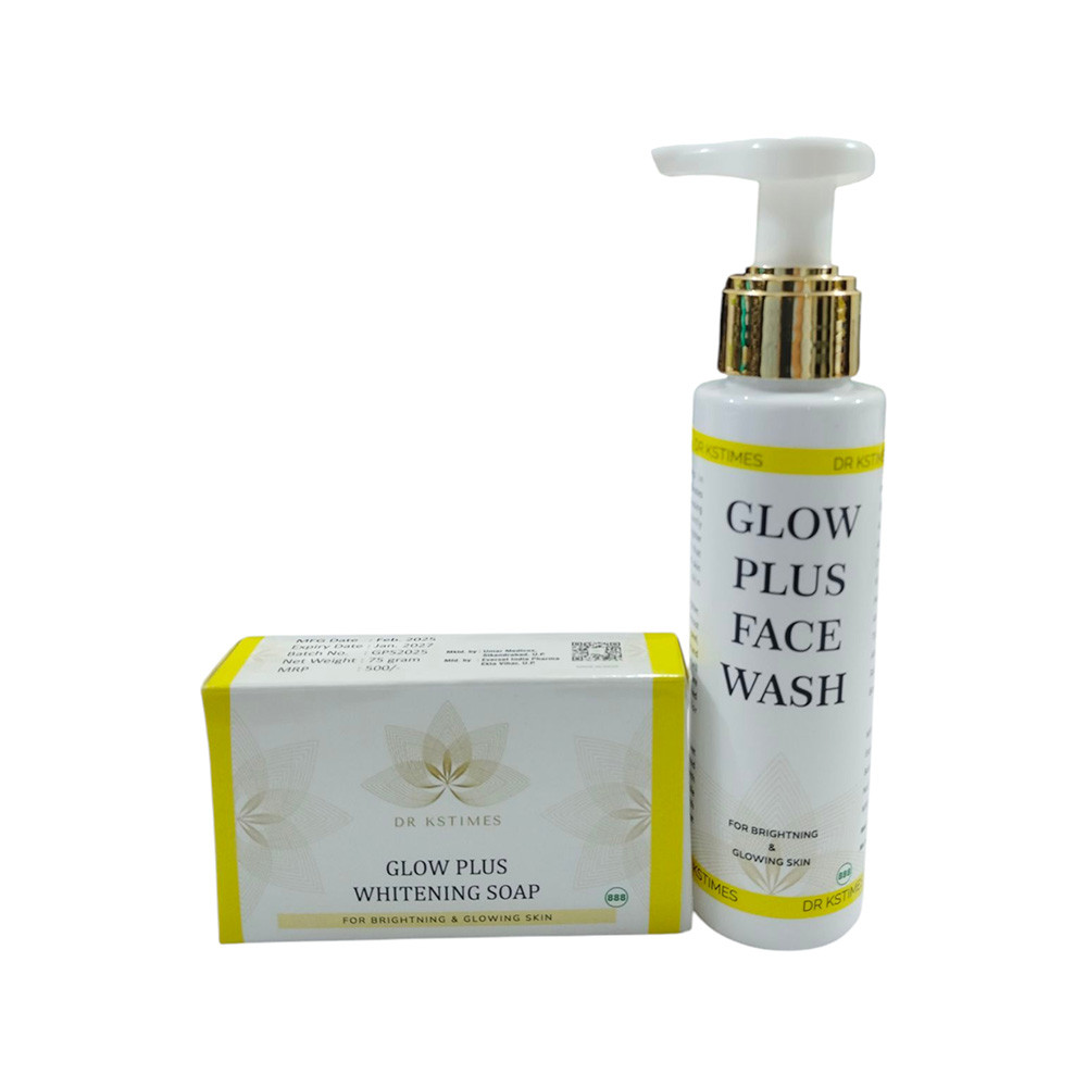 Dr Kstimes Glow Plus Glutathione Skin Whitening Soap | Skin Brightening Face Wash (2 Combo)