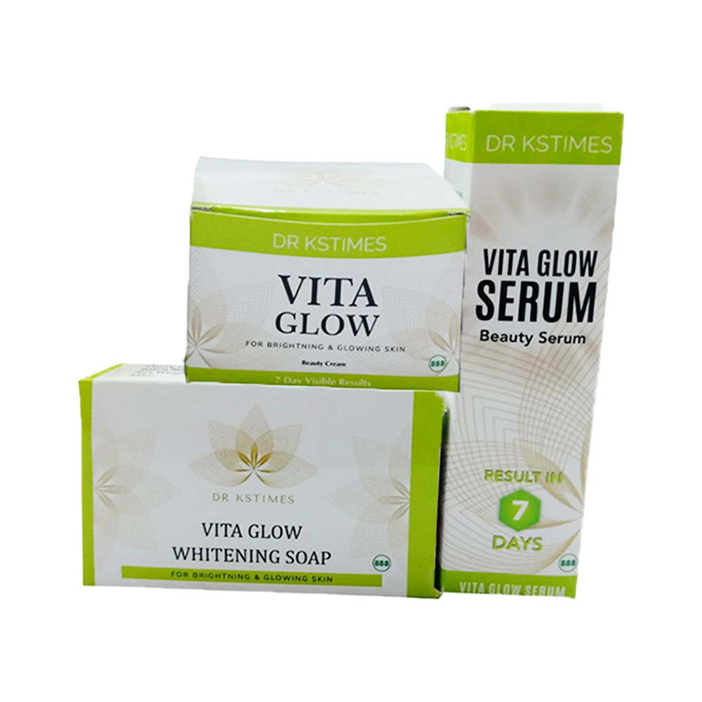 Dr Kstimes Vita Glow Glutathione Skin Whitening Night Cream | Skin Glowing Serum | Daily Use Face Soap (Pack of 3)
