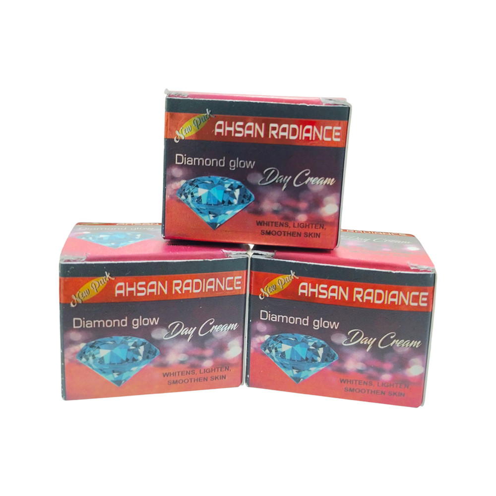 Ahsan Radiance Diamond Glow Skin Whitening Day Cream Pack of 3 (45 GM)