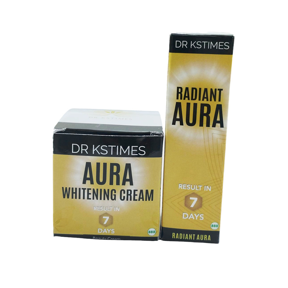 Dr Kstimes Radiant Aura Skin Whitening Serum & Aura Skin Whitening Cream (30g)